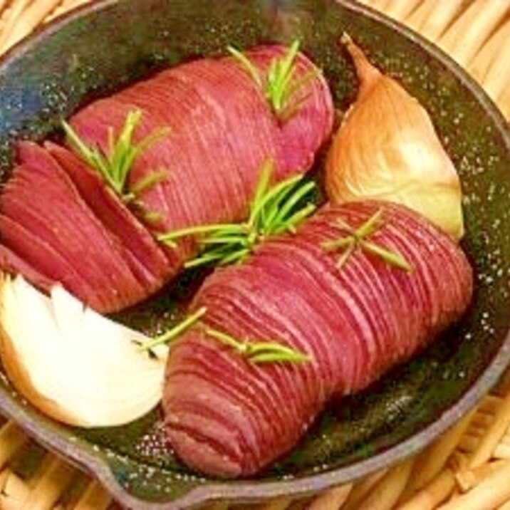 スキレットで ハッセルバックポテト レシピ 作り方 By ブルーボリジ 楽天レシピ